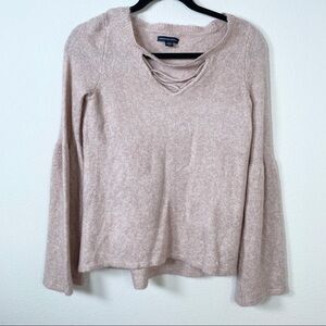 American Eagle Pink Fuzzy Sweater
